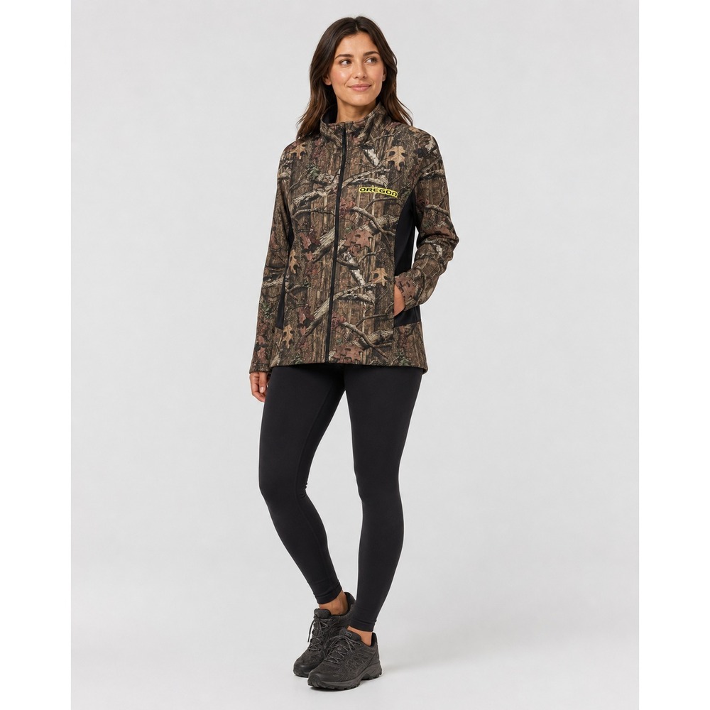 Drift Creek Outdoors OREGON DUCKS Hunting Jacket XL Brown Camo Fleece Lined